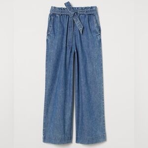 Wide-cut Paper-bag Jeans